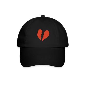icône de cœur brisé - Casquette classique - noir/noir - Devant
