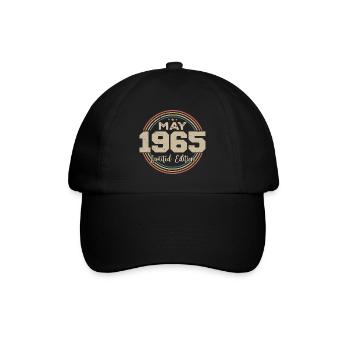 Mai 1965 Vintage Nées En Mai 1965 Anniversaire - Casquette classique - noir/noir - Devant