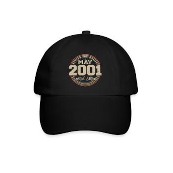 Mai 2001 Vintage Nées En Mai 2001 Anniversaire - Casquette classique - noir/noir - Devant