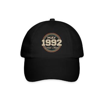 Mai 1992 Vintage Nées En Mai 1992 Anniversaire - Casquette classique - noir/noir - Devant