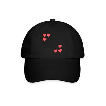 Coeurs Motif Cadre Symbole Coeur Amour Rouge - Casquette classique - noir/noir - Devant