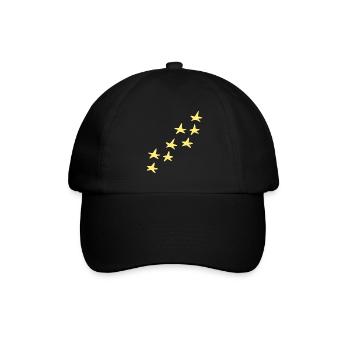 sterne muster gelb stern symbol form - Baseballkappe - Schwarz/Schwarz - Vorne