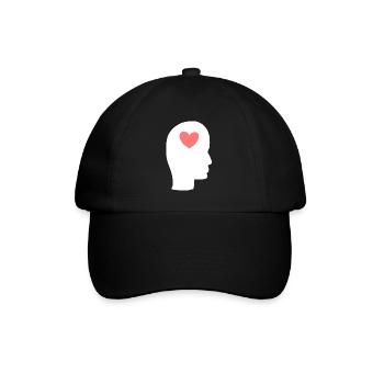 Profil de la tête Personnes Côté Symbole Coeur - Casquette classique - noir/noir - Devant