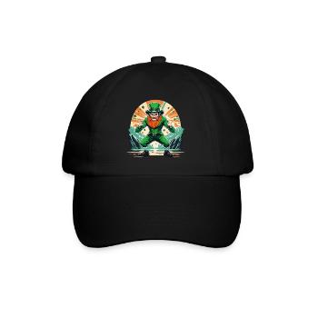 Lutin Trèfle de la Saint-Patrick - Casquette classique - noir/noir - Devant