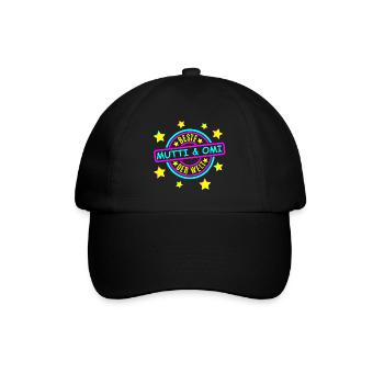 Beste Mutti Omi - Baseballkappe - Schwarz/Schwarz - Vorne