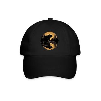 Beaver Forest Animal Nature Trees - Baseball Cap - black/black - Front