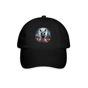 Gruseliges Fête d’Halloween Kostüm Zombie Lama - Casquette classique - noir/noir - Devant