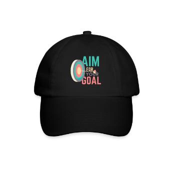 Aim for your Goal - Baseball Cap - black/black - Front