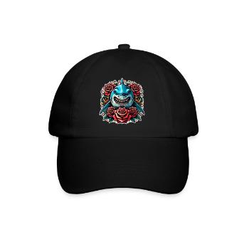 Shark - Baseball Cap - black/black - Front