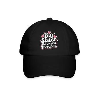 Sœur, Frère ou sœur, Famille - Casquette classique - noir/noir - Devant