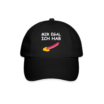 Je m’en fiche, j’ai un saucisson - Casquette classique - noir/noir - Devant