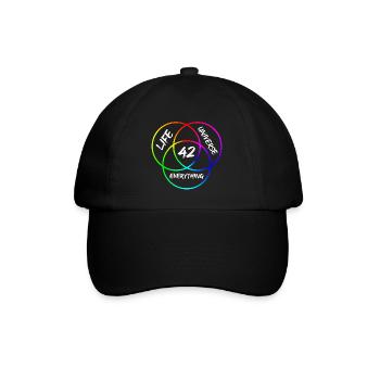 The Answer is 42 - Answer to everything & all questions - Baseball Cap - black/black - Front