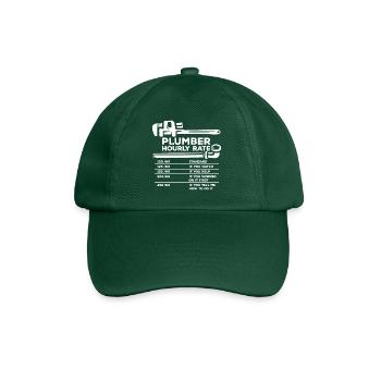 Plumber hourly wage - Baseball Cap - bottle green - Front