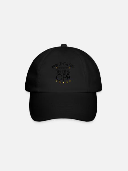 Opa - Baseballkappe - Schwarz/Schwarz