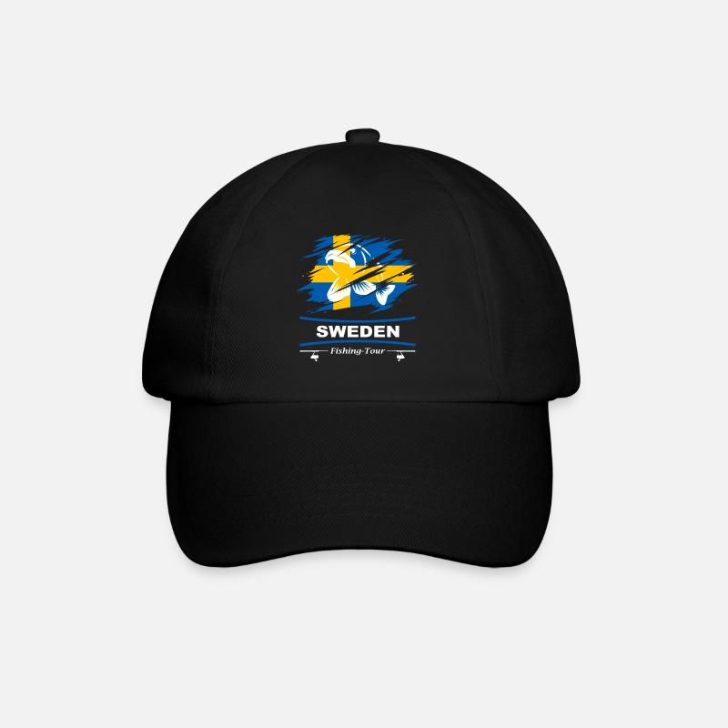 Pêche en Suède - Casquette classique - noir/noir