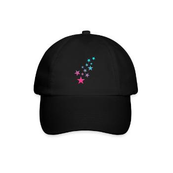Star symbol asterisk pattern - Baseball Cap - black/black - Front