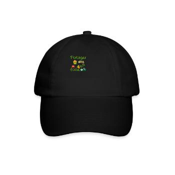 Potager en folie cadeau humour - Casquette classique - noir/noir - Devant