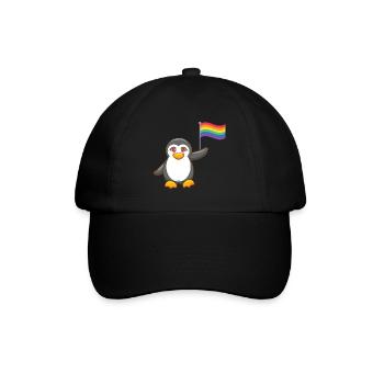 Antarctique Animal Gay Pride Rainbow Penguin LGBT - Casquette classique - noir/noir - Devant