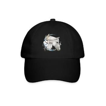 Horse motif Boho - Baseball Cap - black/black - Front