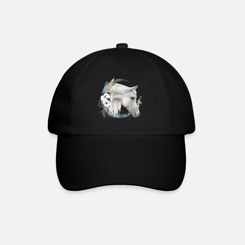 Motif cheval Boho - Casquette classique - noir/noir