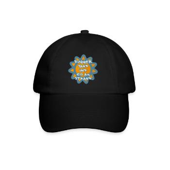 Sommer Sand Strand Eis SPruch - Baseballkappe - Schwarz/Schwarz - Vorne