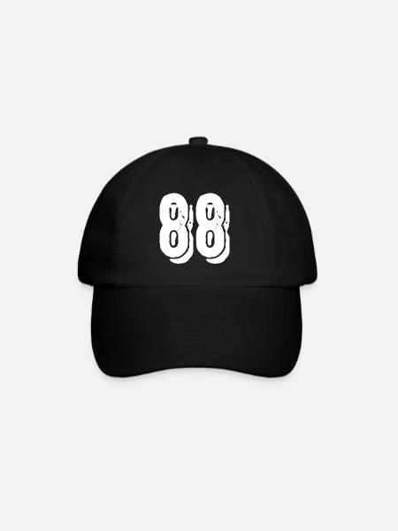 88 Zahl Trikot - Baseballkappe - Schwarz/Schwarz