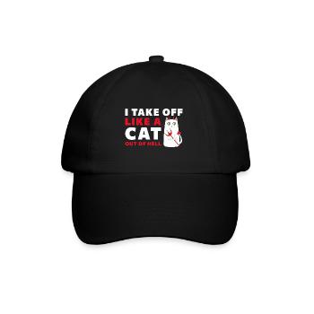 I Take Off Like A Cat Out Of Hell - Baseball Cap - black/black - Front