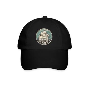 Sailing Retirement Plan Retired Sailor Sailboat - Baseball Cap - black/black - Front