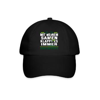 Garten Gartenarbeit Samen Aussaat Pflanzen Gärtner - Baseballkappe - Schwarz/Schwarz - Vorne