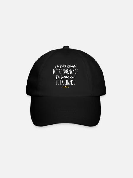 j'ai pas choisi d'être normande - Casquette classique - noir/noir