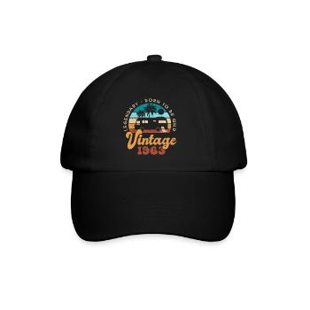 60 Years Anniversary 60 Years Born in 1963 - Baseball Cap - black/black - Front