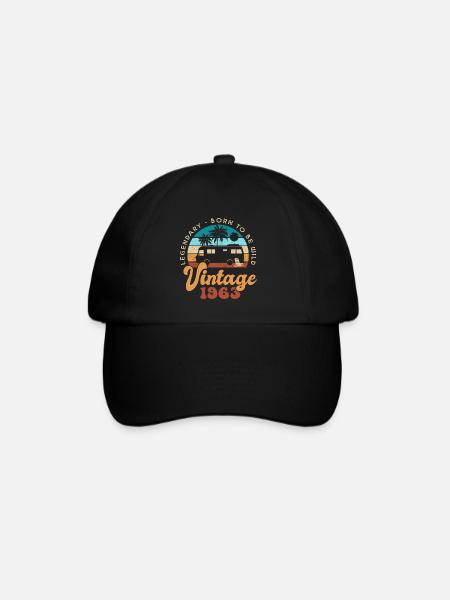 60 Jahre Jubiläum 60 Jahre Jahrgang 1963 - Baseballkappe - Schwarz/Schwarz