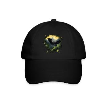 Bat Animal Lovers Nature Rainforest Jungle - Baseball Cap - black/black - Front
