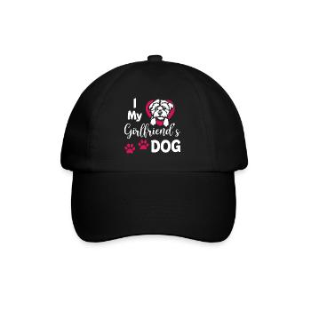J’aime le chien de mes copines - Casquette classique - noir/noir - Devant