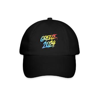 Grèce 2024 Équipe de vacances colorée - Casquette classique - noir/noir - Devant