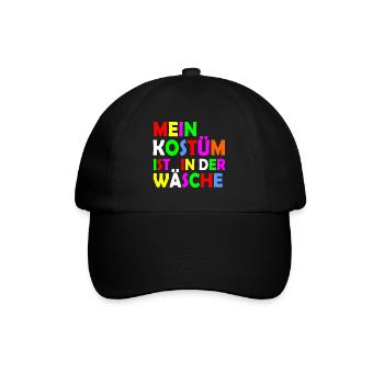 mein kostüm ist in der wäsche - Baseballkappe - Schwarz/Schwarz - Vorne