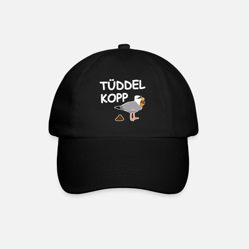 Tüddelkopp Möwe - Baseballkappe - Schwarz/Schwarz