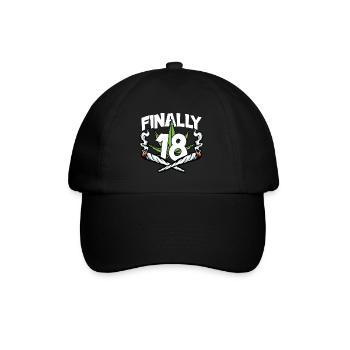 ENFIN 18 ANNIVERSAIRE 2004 FUMER DU CANNABIS - Casquette classique - noir/noir - Devant