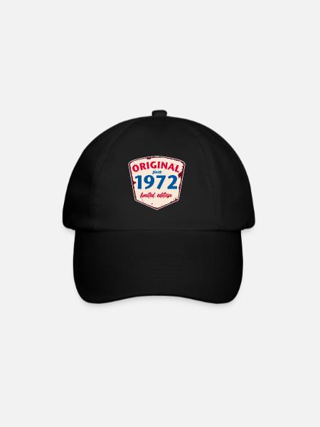 1972 Blechschild - limeted edition - Vintage - Baseball Cap - black/black