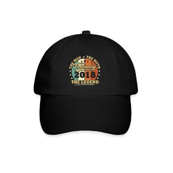 Février 2018, 5 Ans Anniversaire garçons et filles - Casquette classique - noir/noir - Devant