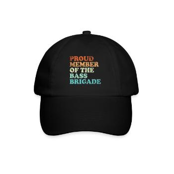 Proud Member of the Bass Brigade - retro hell - Baseballkappe - Schwarz/Schwarz - Vorne