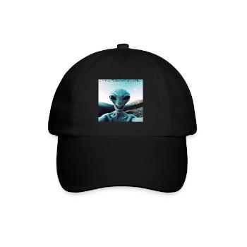 Alien selfie in the mountains - Baseball Cap - black/black - Front
