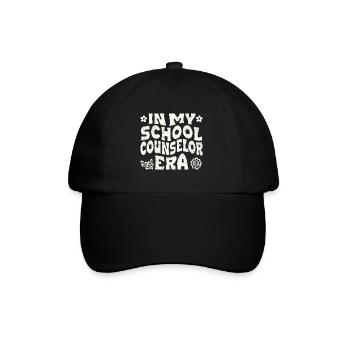In my school counselor era - Baseball Cap - black/black - Front
