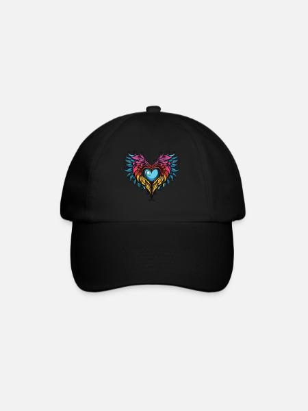 Ailes de cœur - Casquette classique - noir/noir