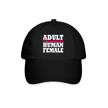 adult human female - Baseballkappe - Schwarz/Schwarz - Vorne