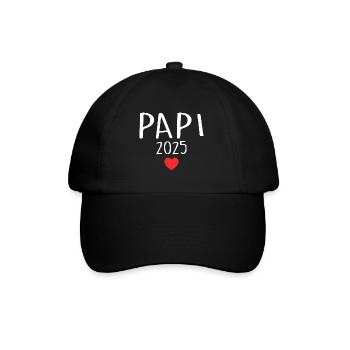 papa - futur papa 2025 - Casquette classique - noir/noir - Devant