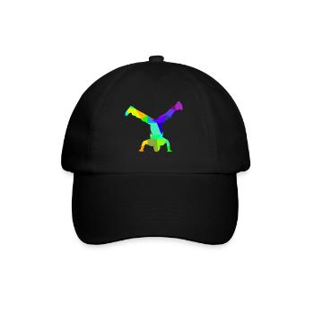 Breakdance Rainbow Colors Polygon Sport - Baseball Cap - black/black - Front