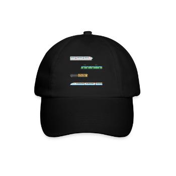 Trains Railway Locomotives Children Model Railway - Baseball Cap - black/black - Front