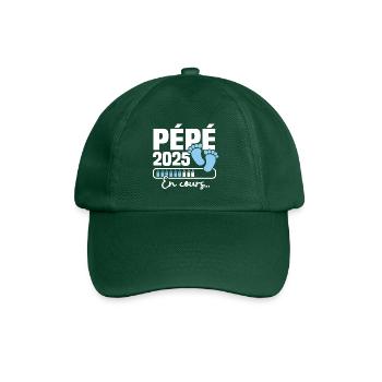 Pépé 2025 en cours, Cadeau Futur Papy - Casquette classique - vert bouteille - Devant