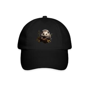 Hedgehog Hedgehog Baby Animal Forest Nature - Baseball Cap - black/black - Front